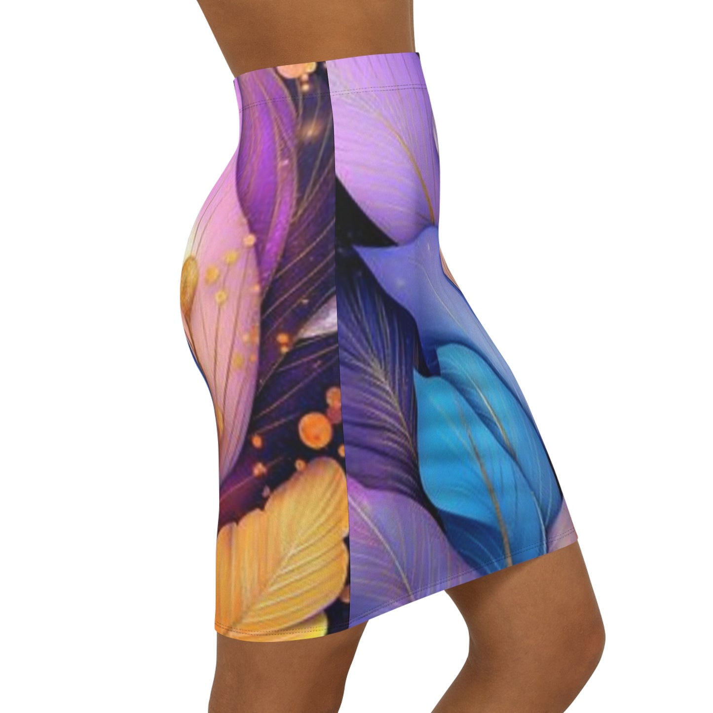 Women's Mid-Waist Pencil Skirt (AOP) S93