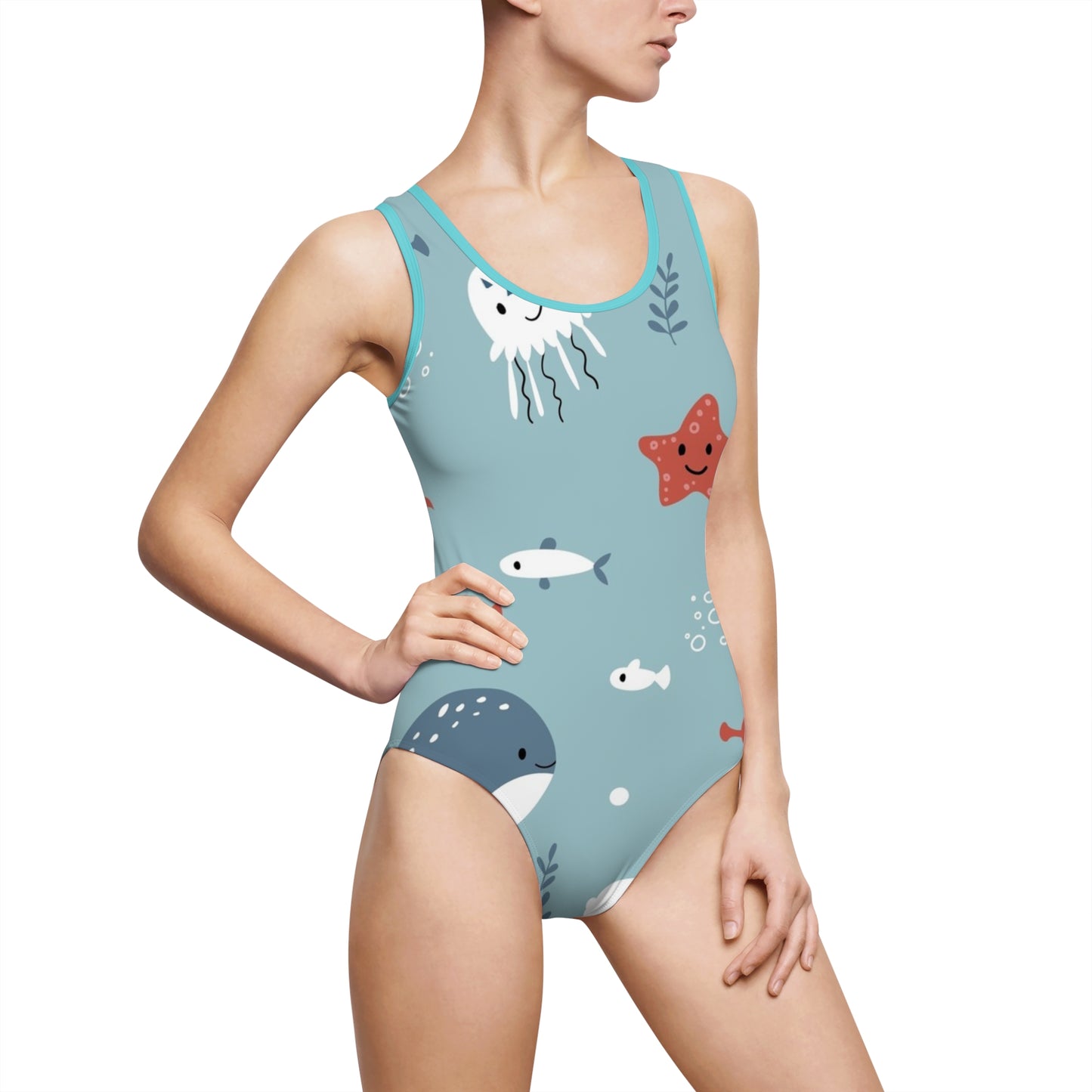 Women's Classic One-Piece Swimsuit (AOP) S93