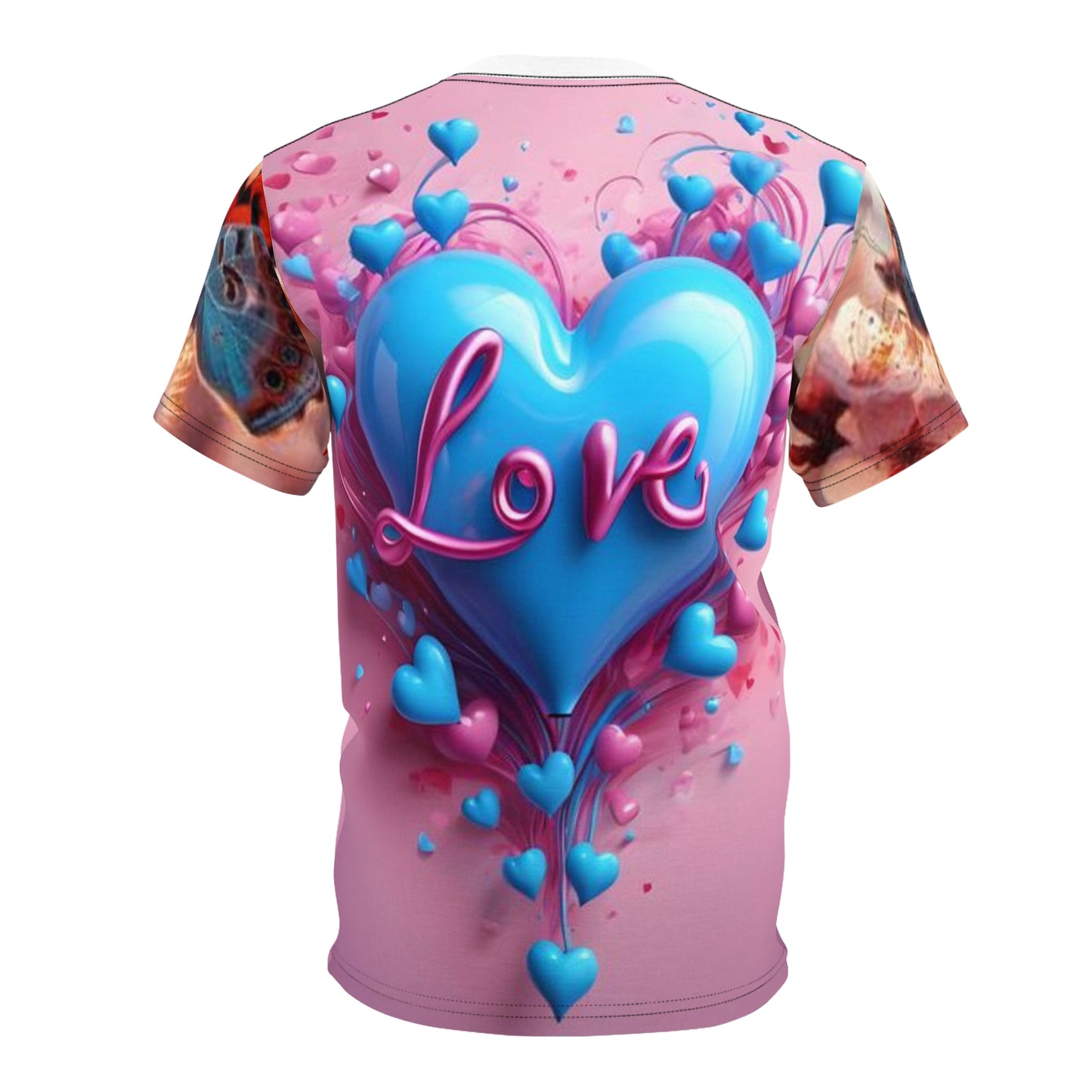 Love Heart Unisex Cut & Sew Tee - Perfect for Valentine's Day & Romantic Occasions S93