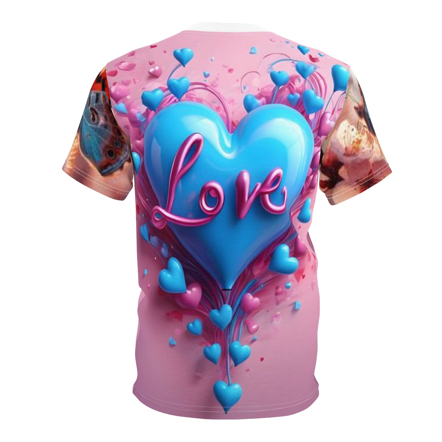 Love Heart Unisex Cut & Sew Tee - Perfect for Valentine's Day & Romantic Occasions S93