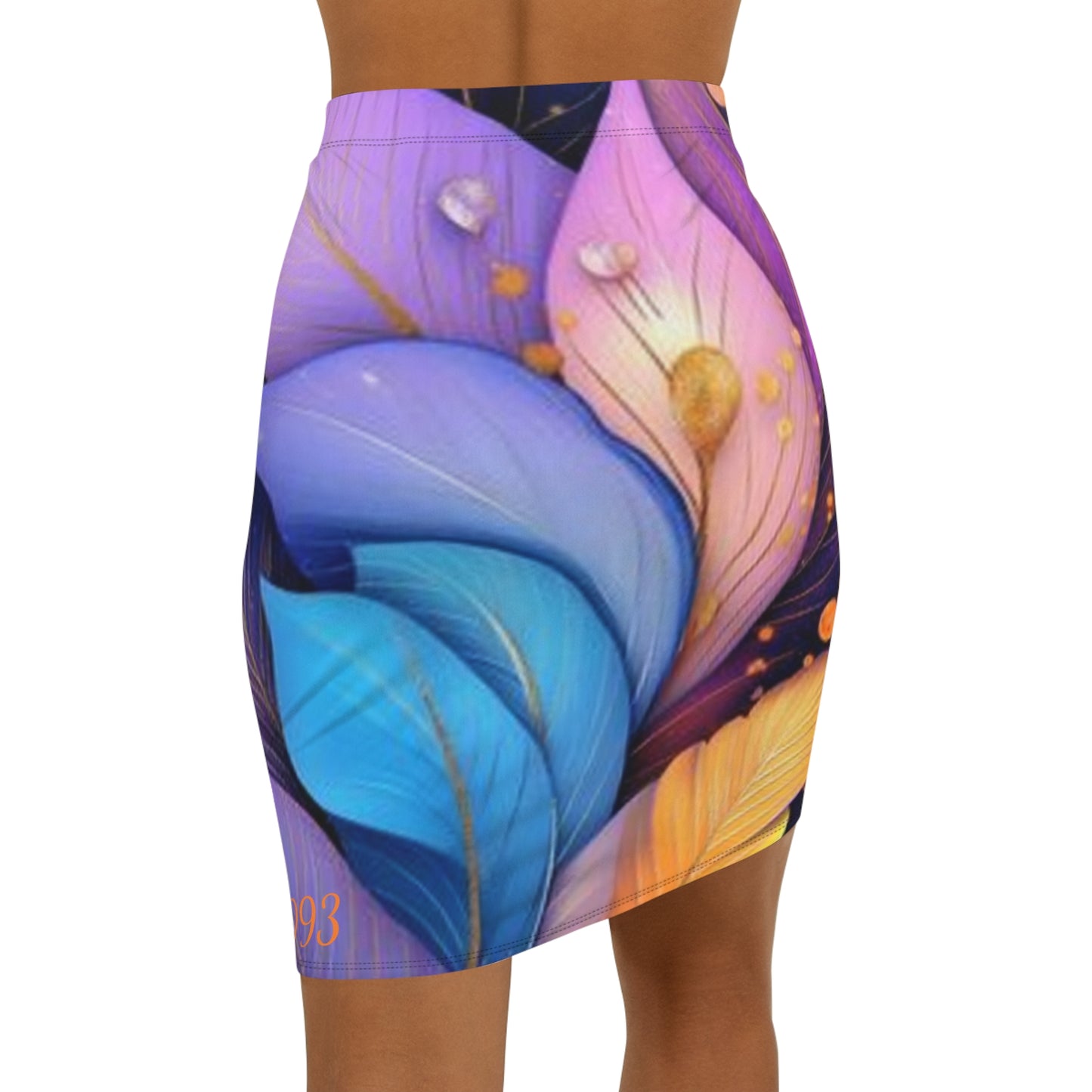 Women's Mid-Waist Pencil Skirt (AOP) S93