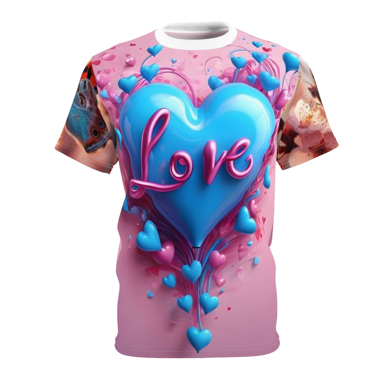 Love Heart Unisex Cut & Sew Tee - Perfect for Valentine's Day & Romantic Occasions S93