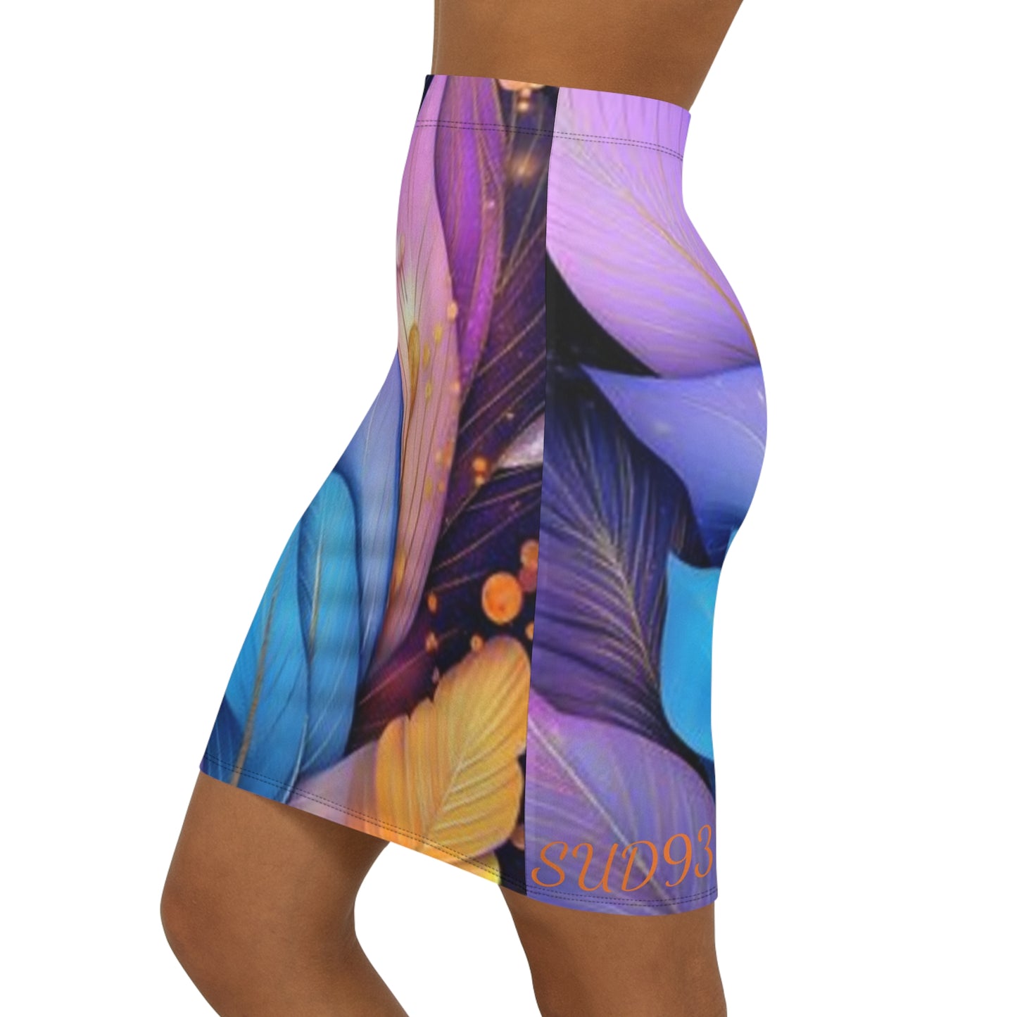 Women's Mid-Waist Pencil Skirt (AOP) S93