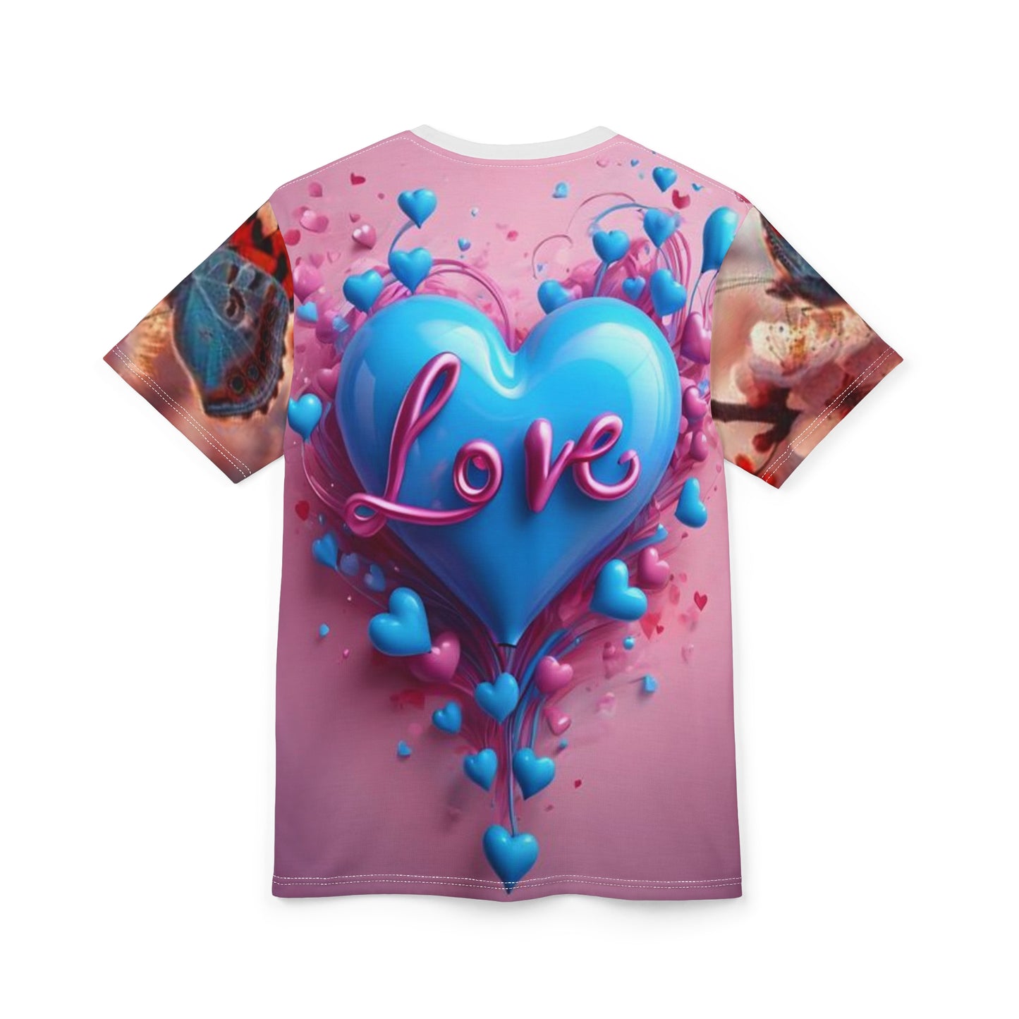 Love Heart Unisex Cut & Sew Tee - Perfect for Valentine's Day & Romantic Occasions S93