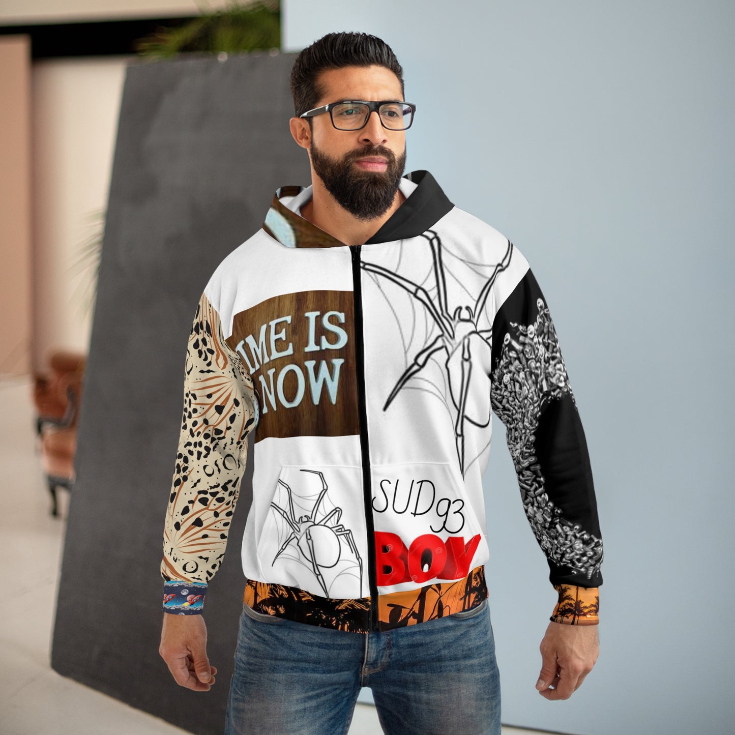 Unisex Zip Hoodie (AOP) S93