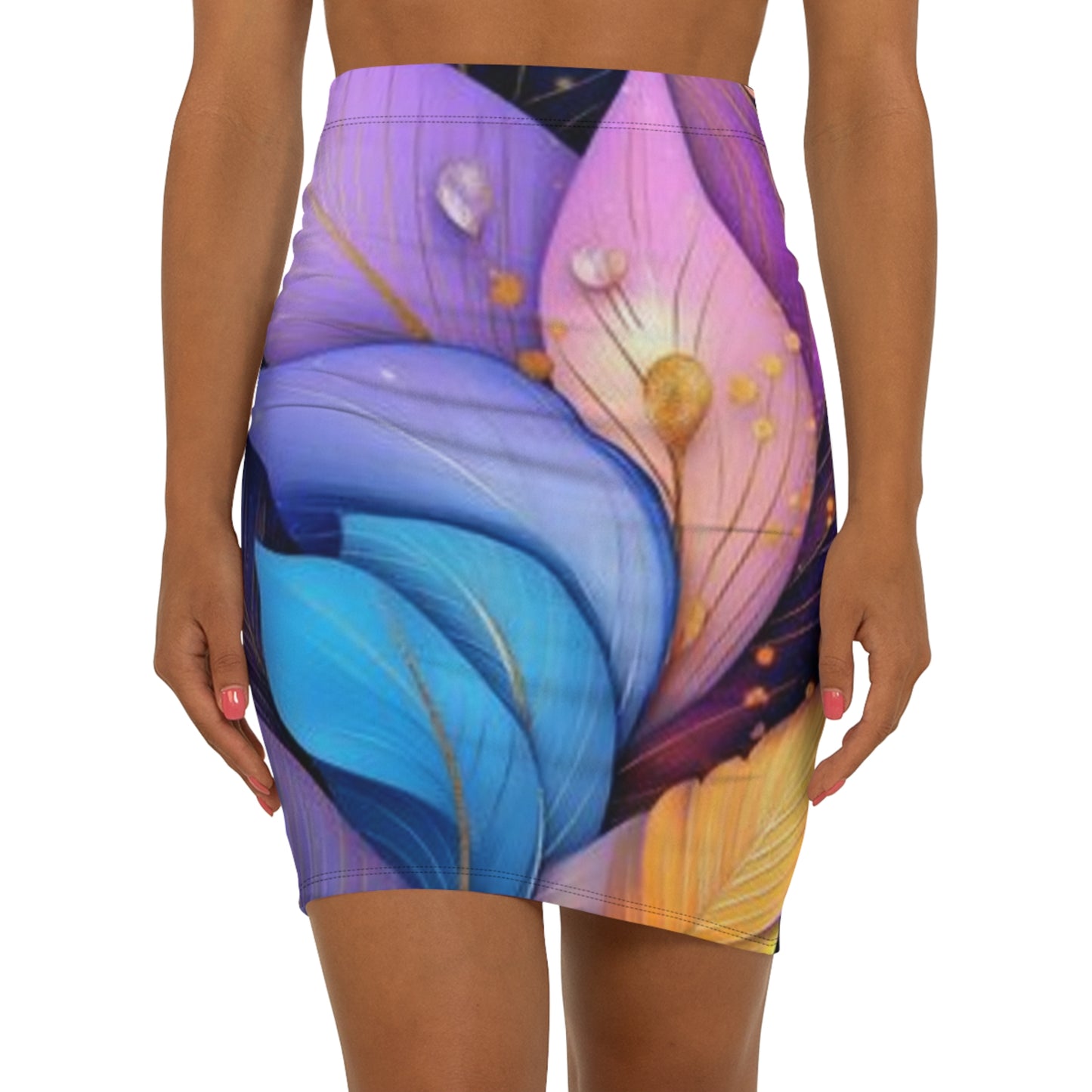 Women's Mid-Waist Pencil Skirt (AOP) S93