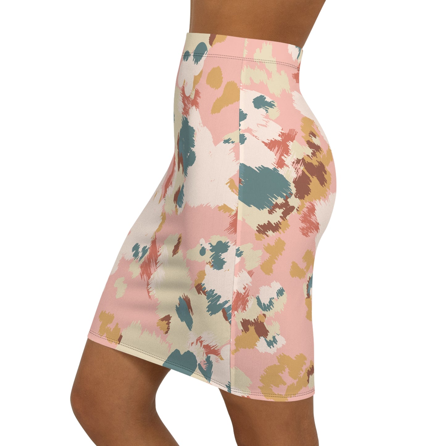 Women's Mid-Waist Pencil Skirt (AOP) S93