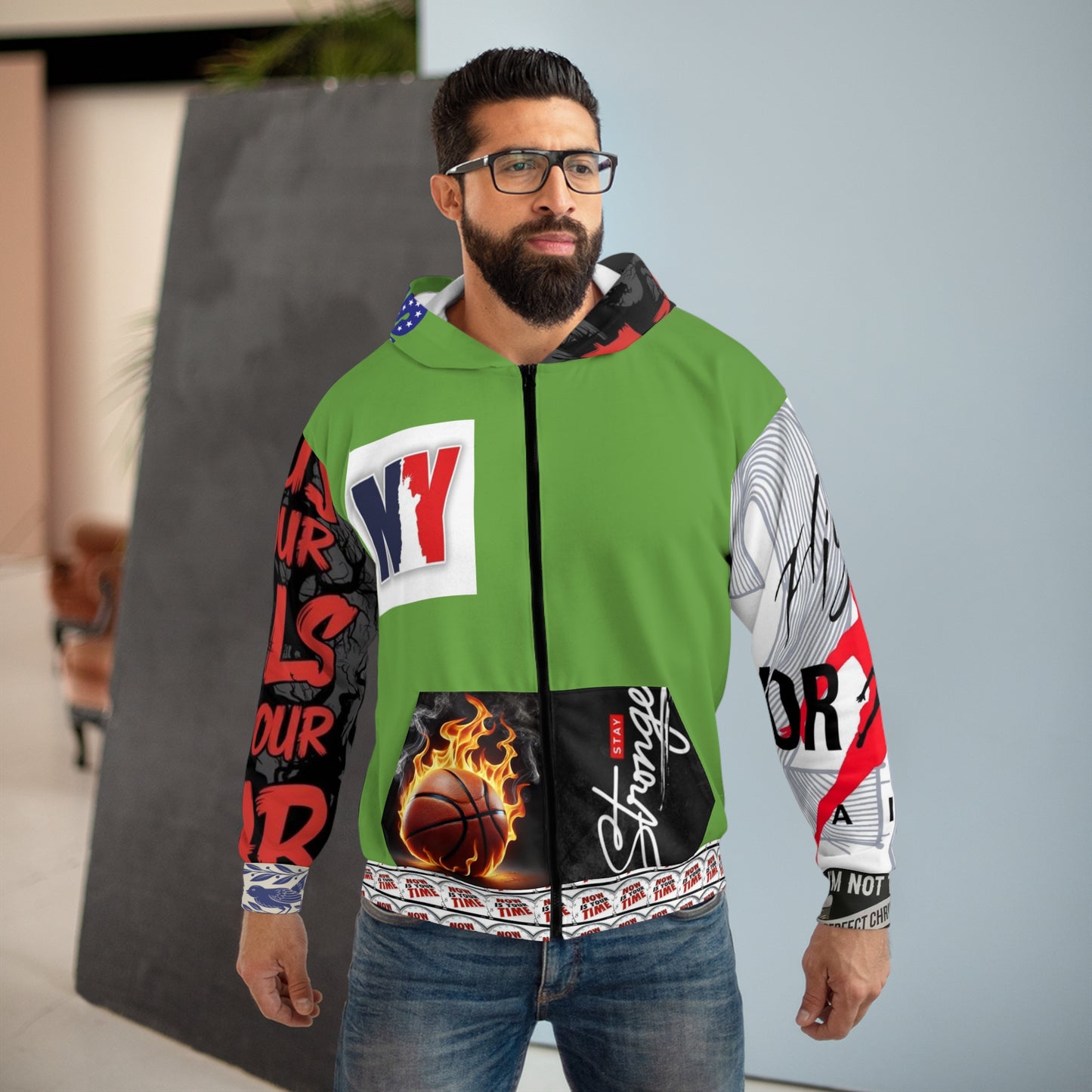 Unisex Zip Hoodie (AOP) S93