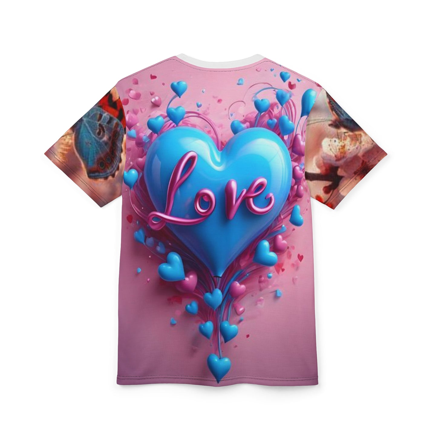 Love Heart Unisex Cut & Sew Tee - Perfect for Valentine's Day & Romantic Occasions S93