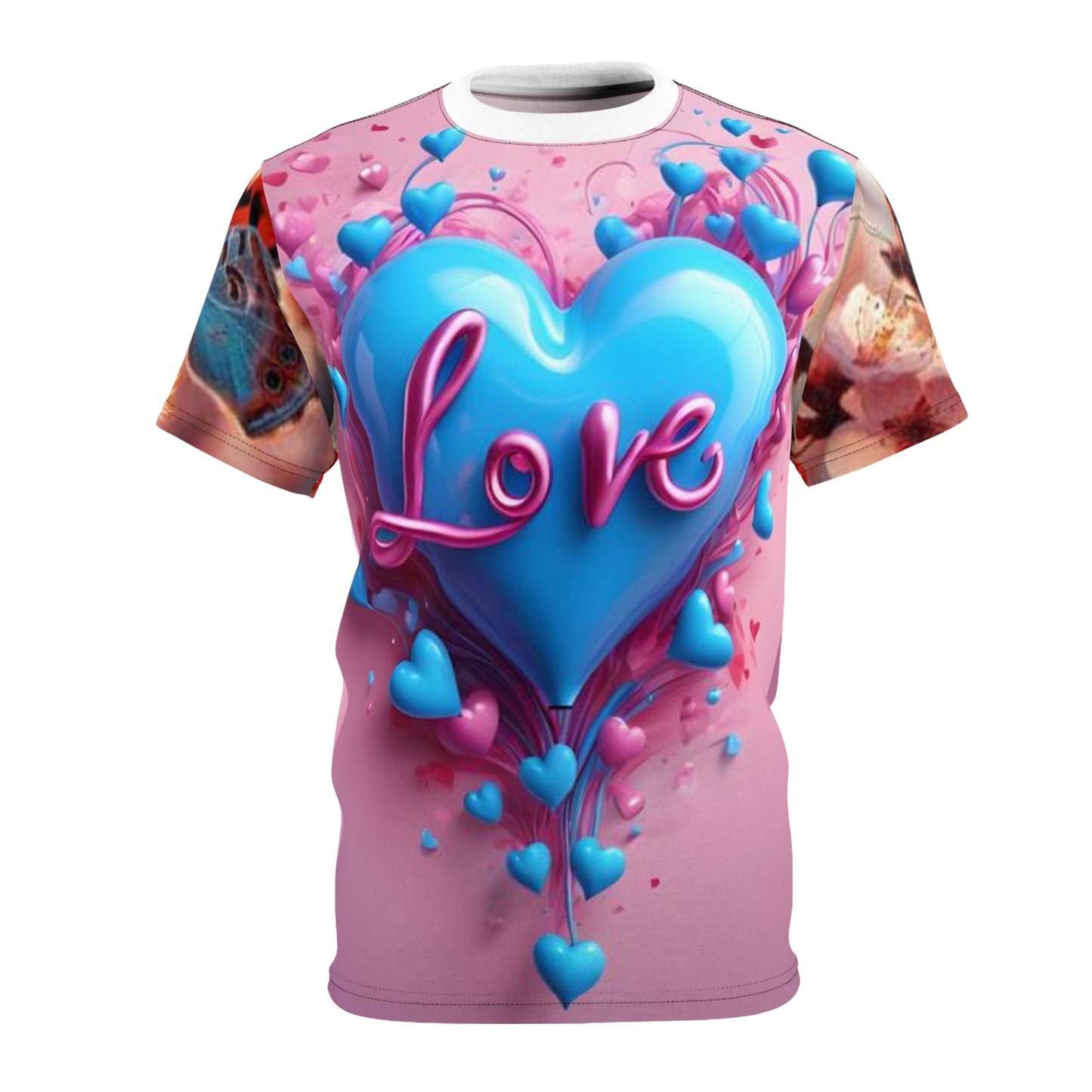 Love Heart Unisex Cut & Sew Tee - Perfect for Valentine's Day & Romantic Occasions S93