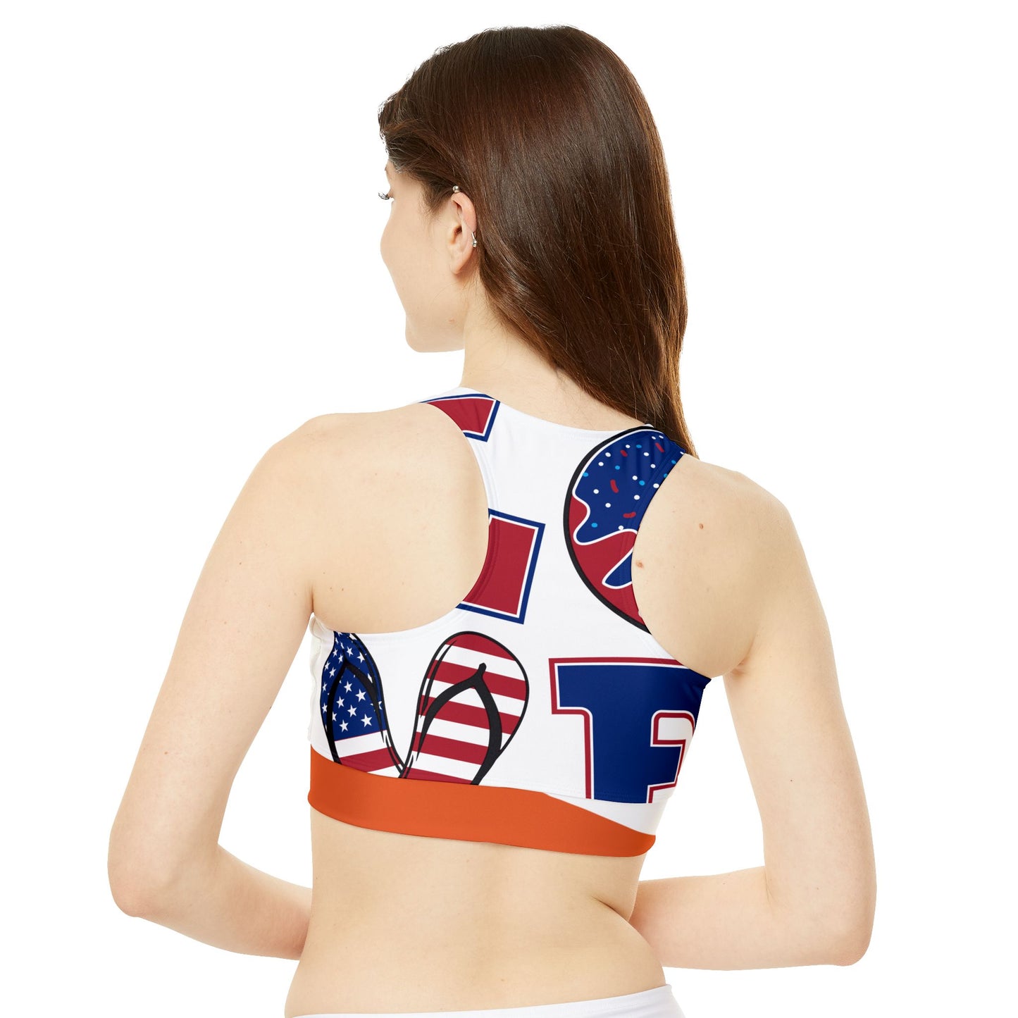 High Neck Crop Bikini Top (AOP) S93
