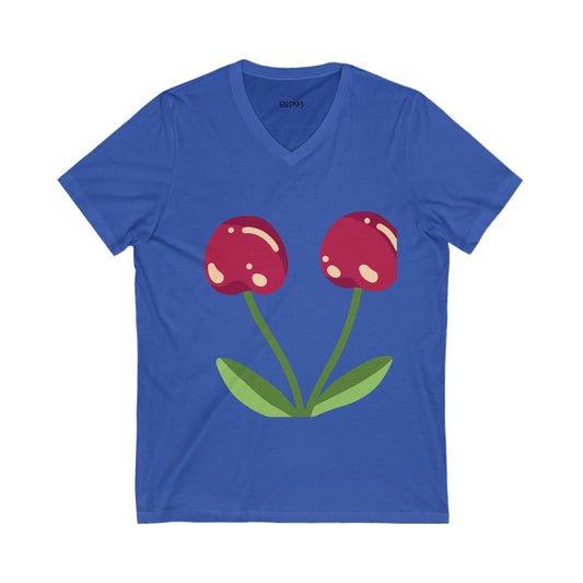 Unisex Jersey Short Sleeve V-Neck Te S93