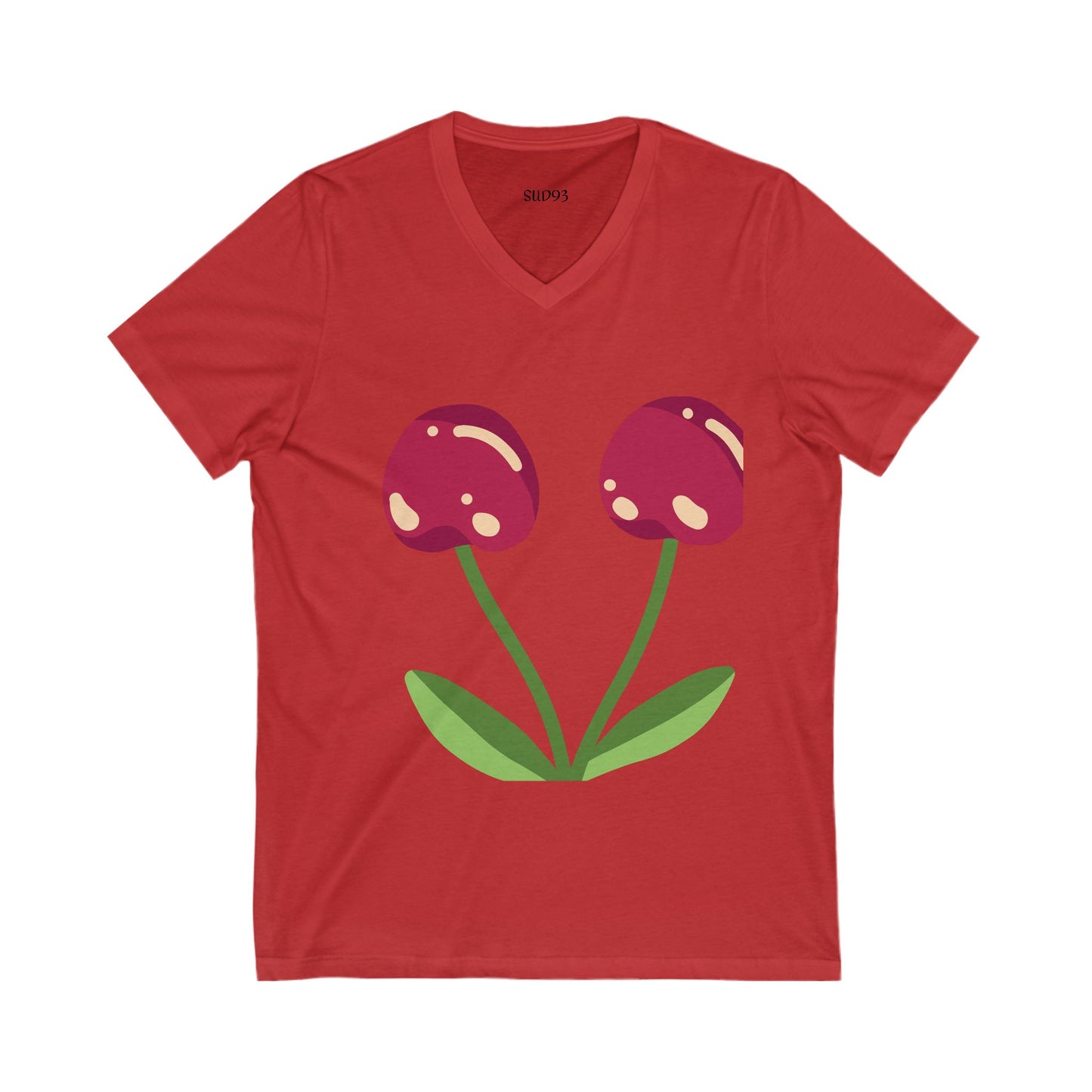 Unisex Jersey Short Sleeve V-Neck Te S93