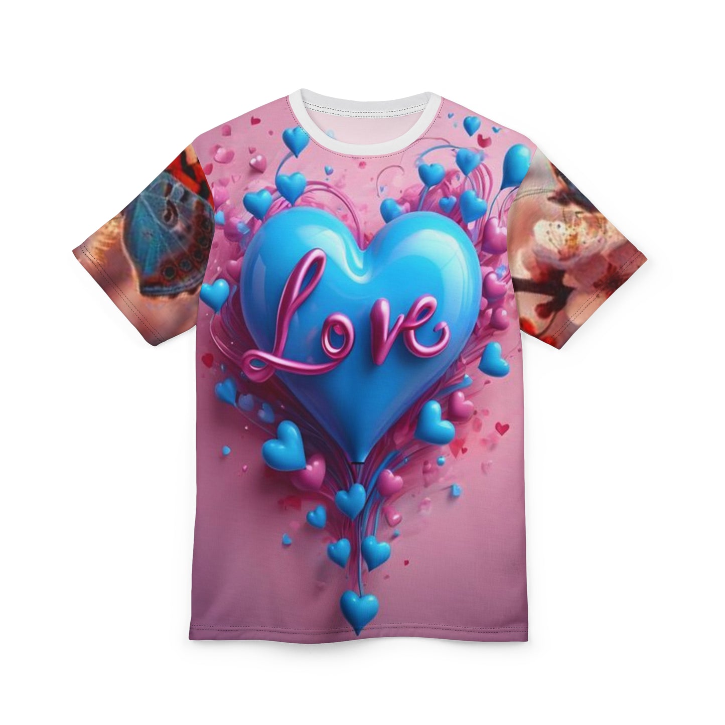 Love Heart Unisex Cut & Sew Tee - Perfect for Valentine's Day & Romantic Occasions S93
