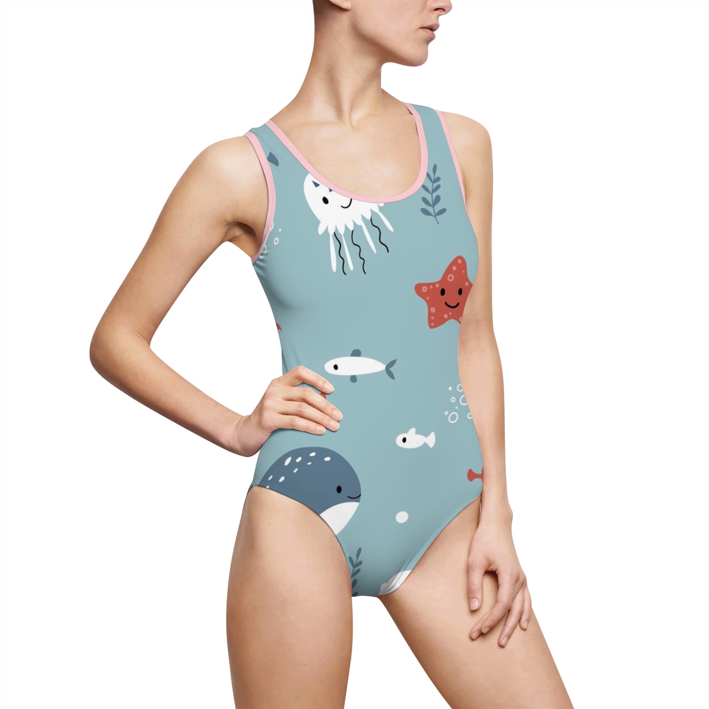 Women's Classic One-Piece Swimsuit (AOP) S93