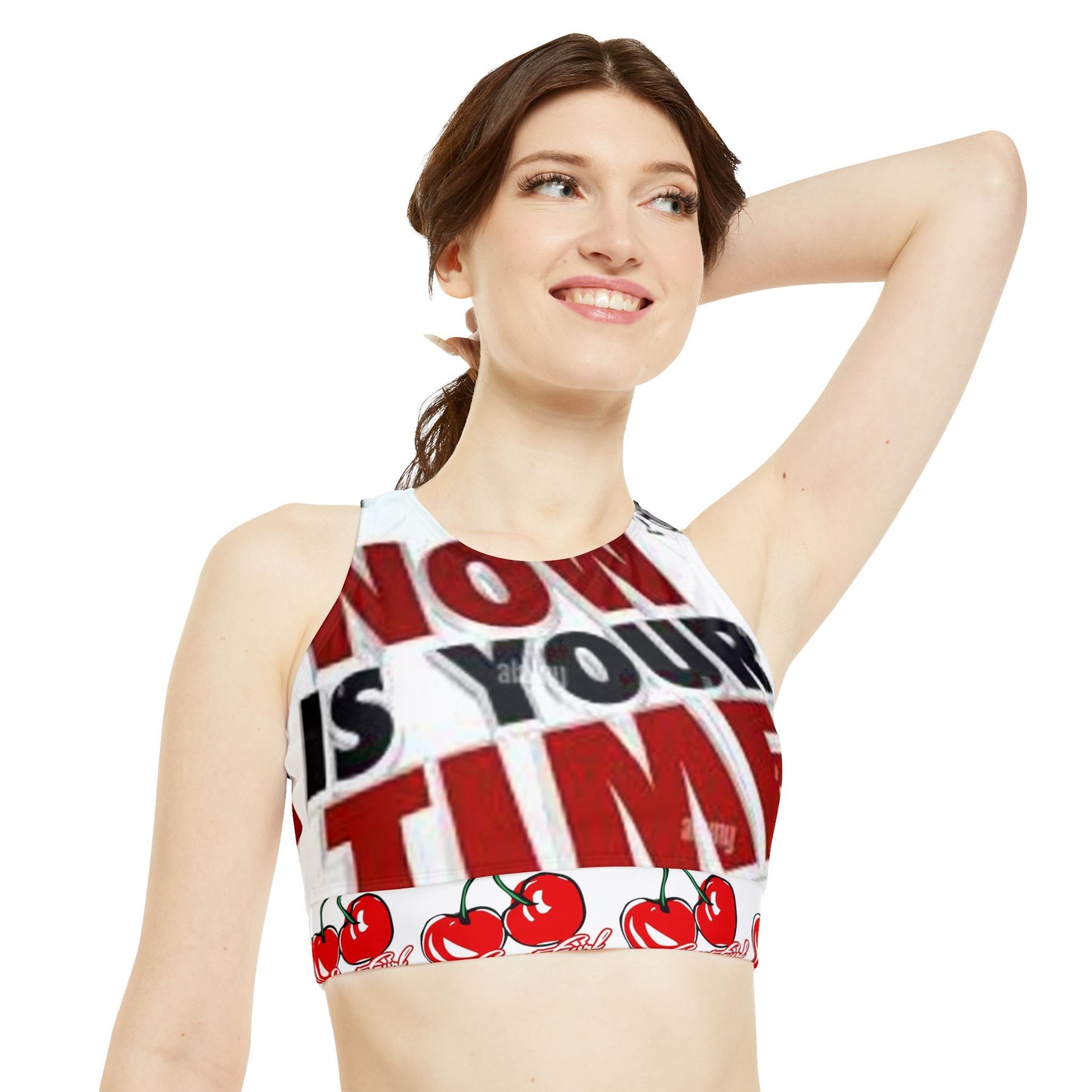 High Neck Crop Bikini Top (AOP) S93