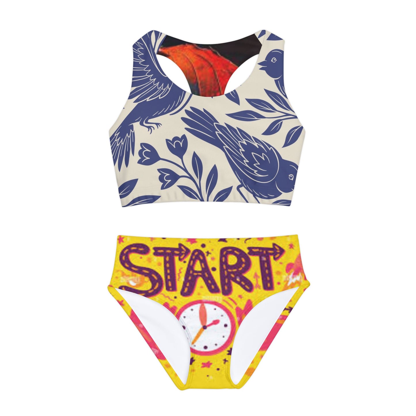 Girls Two Piece Swimsuit (AOP) S93