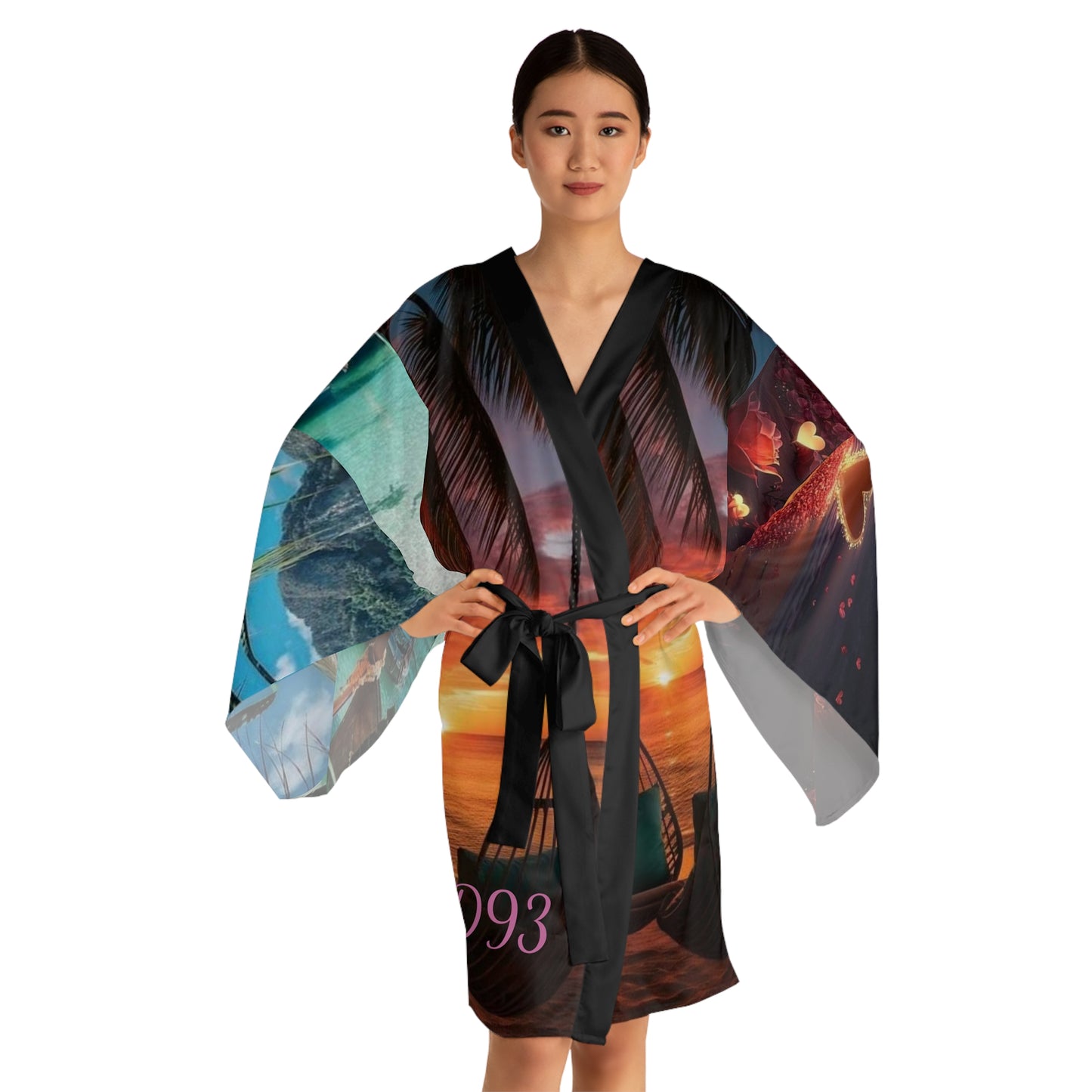 Long Sleeve Kimono Robe (AOP) S93